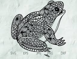 Download Frog Design Zentangle Mandala Coloring Pages