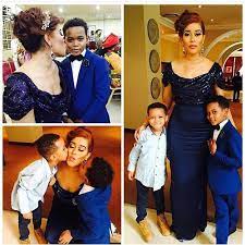The ever creative adunni ade adds to her already amazing collection of skits with another hilarious one. Yummy Mummy Adunni Ade And Sons Step Out Beautifully As Wedding Guests Blue Bridesmaids Beauty Yummy Mummy