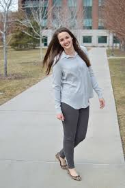 Blue Blouse And Leggings How To Style Business Casual Leggings Fashion Business Casual Young Teacher Outfits Spring Teacher Outfits