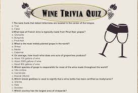 Do you know the history of wine in australia? Free Printable Wine Trivia Quiz With Answer Key