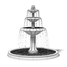 Large Fountain 3d Model Fountain 3d Pen Art Fountain Pen Drawing
