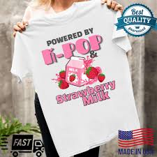 You simply blitz them all in a blender and pour it in the glass. Kawaii Strawberry Milkshake Carton Korean Powered By Kpop Shirt