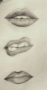 Using a 6b pencil, darken the shadows in areas such as the outer edges of the lips, under the bottom lip, the wrinkles and the corners of the lips. Pin Ot Polzovatelya Juanes Na Doske Easy Lip Sketching Risunki Multiplikacionnye Risunki Risunok Karandashom