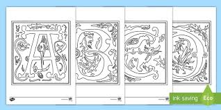 Practice multiplications, divisions, additions, subtractions, clocks, fractions, language, english, topography and history with fun games and puzzles. Illuminated Letters Coloring Pages Letters Illuminated