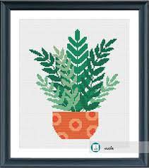 A color printer works best for this, so you can easily select colors. Plant In Pot Cross Stitch Pattern Plant Cross Stitch Pattern Modern Cross Stitch Pattern Pdf Instant Download Modern Cross Stitch Patterns Cross Stitch Patterns Stitch Patterns