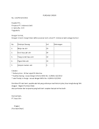 Nota retur barang lampiran001 pdf bukti penerimaan barang. Contoh Surat Pemesanan Barang Atau Purchase Order