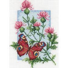 Panna counted cross stitch kit christmas moose 28x33cm, diy. Buy Peacock Panna 7 39