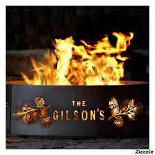 Personalized custom fire pit rings. Personalized Pine Bough Heavy Duty Fire Ring Zazzle Com In 2021 Fire Ring Fire Pit Fire Pit Ring