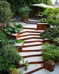 Dinamo Landscape Studio On Instagram Another Different Way To Make A Staircase For Your Backyard Backyard Hill Landscaping Landscape Steps Sloped Backyard
