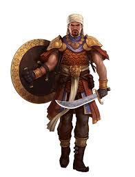 Human Sword And Board Fighter Pathfinder Pfrpg Dnd D D D20 Fantasy Persian Warrior Character Dungeons And Dragons