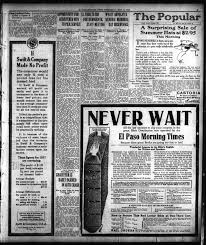 /cg/ ~ star sessions & secret stars collection. El Paso Morning Times El Paso Tex Vol 38th Year Ed 1 Wednesday May 15 1918 Page 3 Of 12 The Portal To Texas History