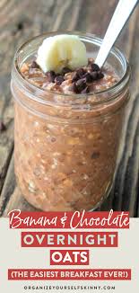 Overnight oats can be prepared with low calorie and low fat recipes. Banana Chocolate Overnight Oats Recipe Easy Meal Prep Recipes Weeklymealprep Chocolate Overnight Oats Overnight Oats Recipe Easy Low Calorie Overnight Oats