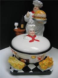 It is a fun novelty polyresin figurine with cork opener. Chef Kitchen Decor