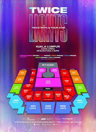 twicelights twice kl seating plan ticketing details fan