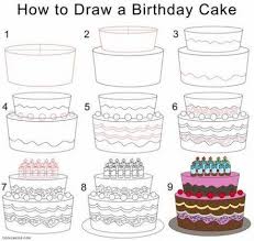 48 Ideas Cake Drawing Step By Step Cake Drawing Step By Step Drawing Drawing Tutorial