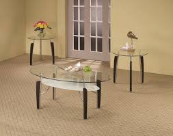 Factory oem functional round glass coffee table set. 3 Piece Contemporary Round Coffee End Table Set
