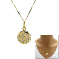 14k Gold Plated Over Sterling Silver Round Pendant Necklace Wholesale 925express