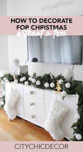 How To Decorate For Christmas Without A Tree City Chic Decor Diy Christmas Decorations Easy Apartment Decorating Rental Christmas Living Rooms