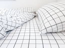 Black And White Sheet Set Kids Toddler Bedding Set Grid Twin Sheets Set Fitted Sheet Monochrome Bedding Set Minimalist Toddler Boy Bedding Black White Toddler Bed Set Sheets Monochrome Bedding