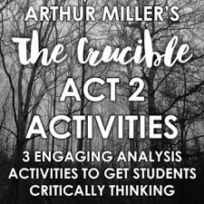 The Crucible Act 2 Activity Worksheets Teachers Pay Teachers
