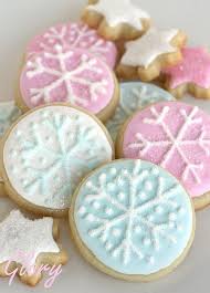 Round Snowflake Cookies Christmas Sugar Cookies Snowflake Cookies Cookie Decorating
