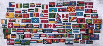 Cross stitch patterns of countries. Cross Stitching All The National Flags Of The World Wip Halfway There Vexillology