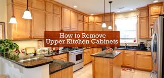 how to remove upper kitchen cabinets