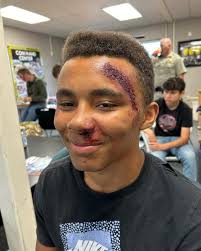 Snagged my friend @jodie.veverka and did some crash scene makeup for the  Every 15 Minutes Program the last couple of days. Boujee & Blush may start  running some Halloween specials with these