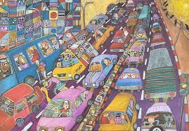 Traffic Jam By Dafna Osman My Arts Landmarks Traffic Jam
