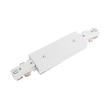 2 Circuit Track Power Straight Connector Architectural White H Style