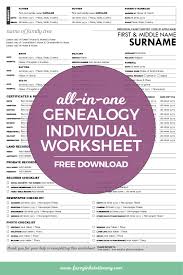 The Ultimate All In One Genealogy Worksheet Genealogy