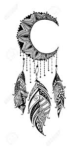 Black And White Yin Yang Dream Catcher Drawing Stock Vector Dream Catcher Mandala Moon Mandala Mandala Design Art