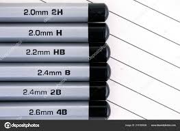 Gray Graphite Pencils Graphite Grading Scale Row Lined Paper