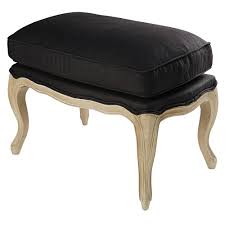 Black Washed Linen Footstool Chateau Maison Du Monde Objet Deco Maison Deco Maison Du Monde