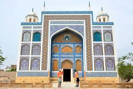 The image showcases an image of Ghulam Shah Kalhoro’s tomb.