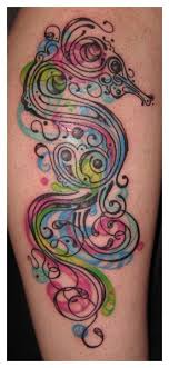 A seahorse tattoo can also symbolize an attitude of just going with the flow or simply living each day at a time without knowing where your life is heading. 50 Seahorse Tattoos Ideas Seahorse Tattoo Tattoos Seahorse