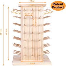 Berolle wooden empty thread spools large unfinished wood spools wire weaving bobbins for arts crafts cord roll (12). Buy New Brothread 84 Spools 360 Fully Rotating Wooden Thread Rack Thread Holder Organizer For Sewing Quilting Embroidery Hair Braiding And Jewelry Online In Indonesia B08fwzlbds