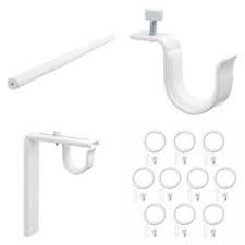 Ikea Hugad Vorhang Stange Stange Betydlig Klammern Halter Syrlig Ringe Haken Weiss Ebay