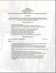 Plumbing Resume Examples Samples Free Edit With Word
