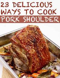 Untie the pork shoulder, then use a sharp knife to cut into 4cm cubes. 23 Delicious Ways To Cook A Pork Shoulder Slow Roasted Pork Shoulder Recipes Pork Shoulder Recipes