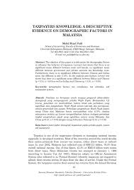 Account & taxes tax information applying for a u.s. Pdf Taxpayers Knowledge A Descriptive Evidence On Demographic Factors In Malaysia