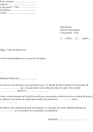Comment rédiger une lettre de démission ? Lettre De Demission Sans Preavis Simple