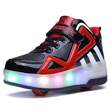 Roller Skate Shoes For Girls Boys Led Light Up Sneakers Shoes With Wheels For Kids Beautysilvia