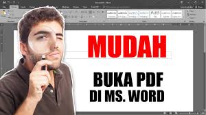 Cara Membuka File Pdf Di Microsoft Word Bahasa Indonesia Youtube