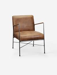 Ivie Leather Accent Chair Leather Accent Chair Chair Brown Accent Chair
