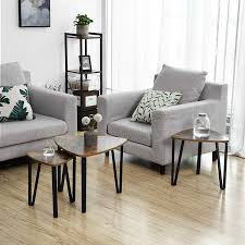 Amazon Com Songmics Vintage Nesting Coffee Table Set Of 3 For Living Room End Side Tables Nightstand Stu Coffee Table Nesting Coffee Tables Sofa Side Table