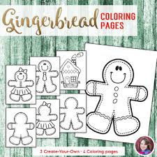 These free gingerbread coloring pages are such fun simple christmas coloring pages to celebrate the holiday season in december. Christmas Gingerbread Coloring Sheets By Heidi Babin Tpt