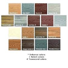 Select Colors Decking Chart Fascia Railing Trex Se Redside