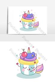 cute unicorn vector in magic cupcake cartoon pastel color muffin png images ai free download pikbest cute unicorn vector in magic cupcake