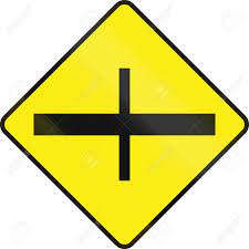 Mutcd compliant · made in the usa Irish Road Warning Sign 4 Way Intersection Ahead Stock Photo Picture And Royalty Free Image Image 42590291